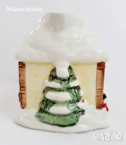 Ръчно рисувана фина керамична латиера Annie Row, Collectable Christmas., снимка 3 - Колекции - 50090212