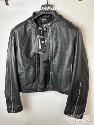 Ново Just Cavalli Дамско Кожено Яке Черно Размер L - 44