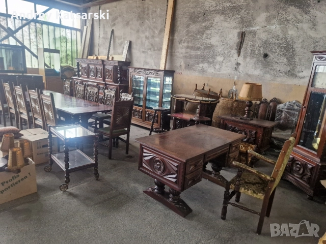 Много Красив и Стилен Комплект от Старинни Махагонови Мебели - Стил БАСК , снимка 18 - Други - 51878686