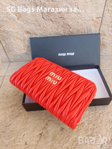 Miu miu miv miv  дамско портмоне дамски портфейл код 900, снимка 8 - Портфейли, портмонета - 35671690