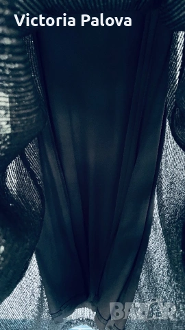 Луксозна черна макси пола с пайети от Maison 123 Paris , снимка 6 - Поли - 53740282