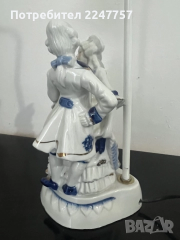 Настолна лампа порцелан 44 см, снимка 6 - Антикварни и старинни предмети - 52526169