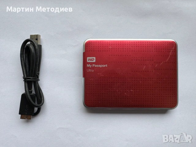 Външен хард диск WD My Passport Ultra, 500GB, USB 3.0, 2.5", Червен, снимка 2 - Външни хард дискове - 53503992