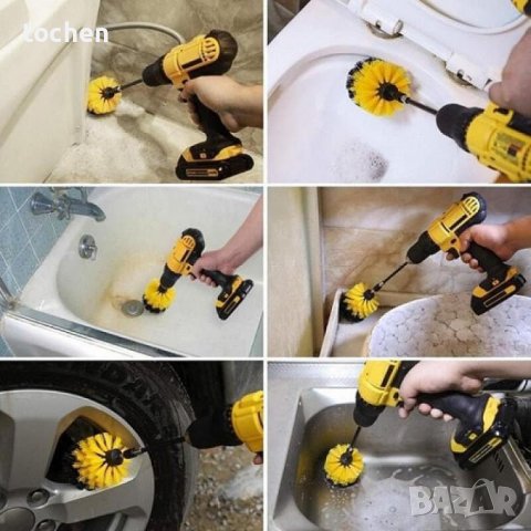 Комплект 3бр. почистващи четки за винтоверт, снимка 11 - Винтоверти - 39421452