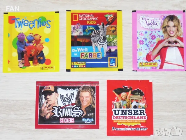 Оригинални пакети със стикери ПАНИНИ /PANINI/ и TOPPS Нешънъл Джиографик, детски филми и КЕЧ сериал
