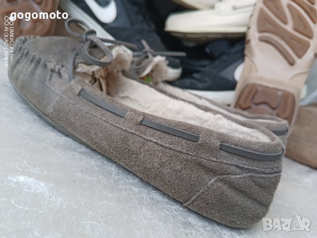мъжки мокасини от естествена кожа естествен велур + топла подплата, 42 - 43, снимка 12 - Мокасини - 44581858