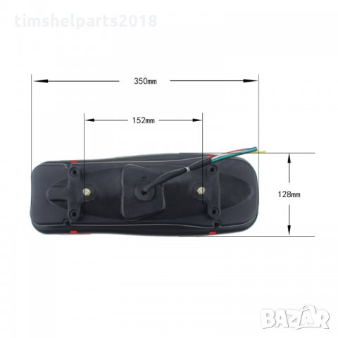 2 бр LED Лед Стопове Рибка 12-24V Бус Камион Тир Ремарке, снимка 5 - Аксесоари и консумативи - 34179327