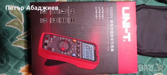 Професионален мултицет UNI-T-UT61E+ с калъф., снимка 2 - Други инструменти - 44394933