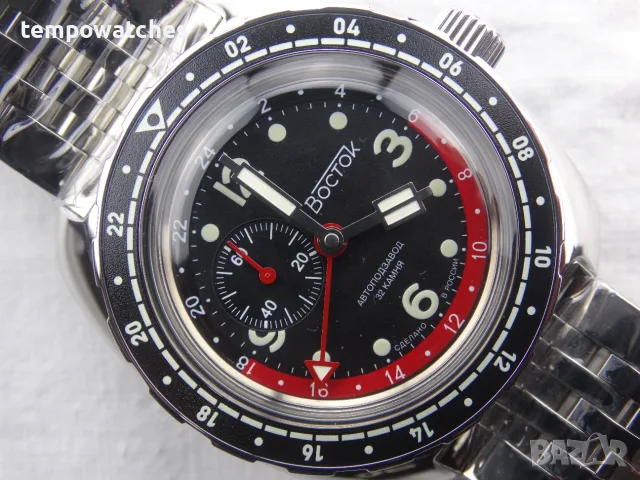 ВОСТОК АМФИБИЯ АВТОМАТИЧЕН "COKE" -GMT ref: 71070А, снимка 7 - Мъжки - 51841220