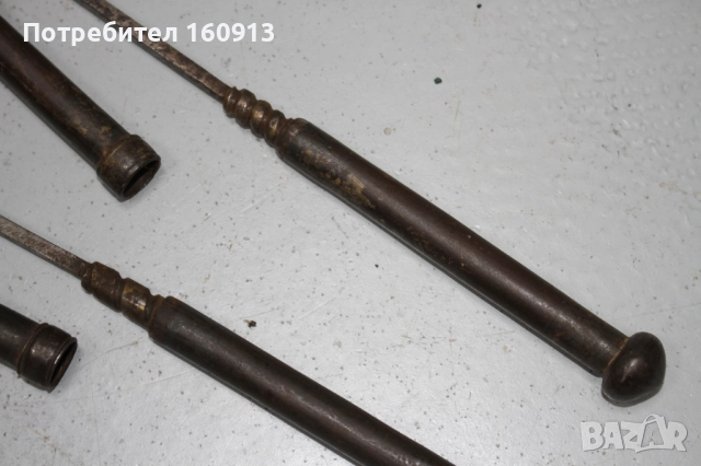 Ислямски Османски Индо-персийски Бойни Брадви с Шиш. Сет., снимка 12 - Антикварни и старинни предмети - 51443401