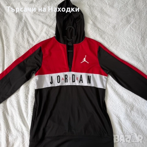 Оригинален дамски или детски суичър Jordan Air XL red & black
