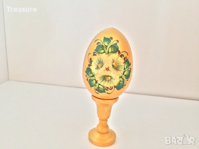 Великденско яйце, дървено №1 - златисто, снимка 11 - Декорация за дома - 38194686