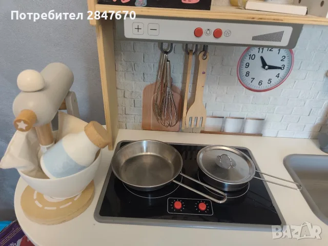 Дървена Детска кухня, снимка 4 - Играчки за стая - 56346447