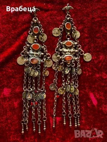 Сребърни възрожденски накити. Наушници , снимка 4 - Антикварни и старинни предмети - 55802815