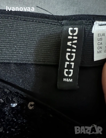 Дамски черен комплект с пайети, снимка 2 - Комплекти - 53356035