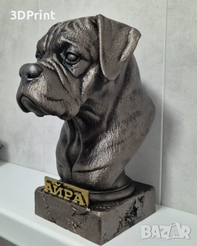 Boxer Dog Bust / Боксер куче Бюст, снимка 8 - Статуетки - 53368828