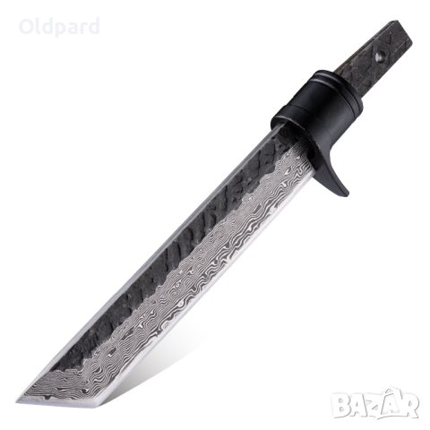 Висококачествено дамаско (Tanto) острие T10A за монтиране на нож + гарда, снимка 3 - Ножове - 41828207