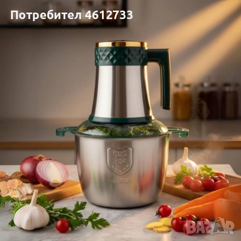 Многофункционален кухненски чопър Kitchen Expert 3L SUS 304 – бързо мели, реже и пюрира без усилие, снимка 1