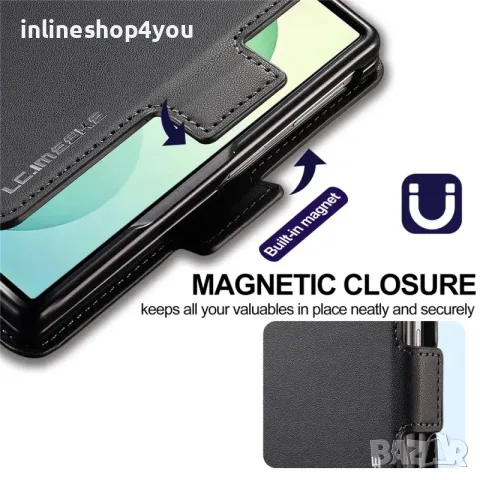 Кожен Калъф Тип Тефтер за Samsung Galaxy Z Fold8, снимка 7 - Калъфи, кейсове - 56057305
