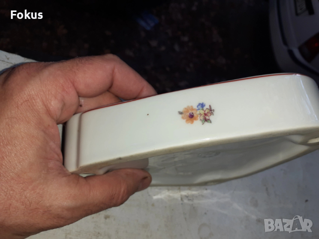 Стар пепелник български порцелан, снимка 5 - Антикварни и старинни предмети - 53294612