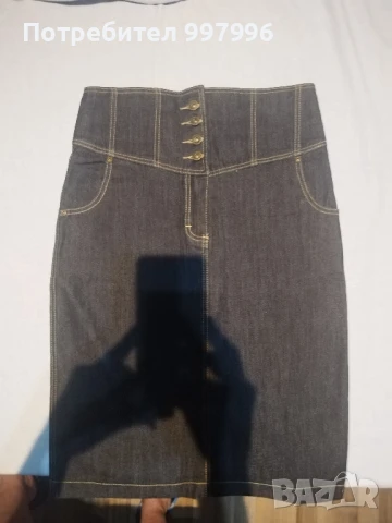 дънкова пола-ХЛ размер, снимка 3 - Поли - 50990123