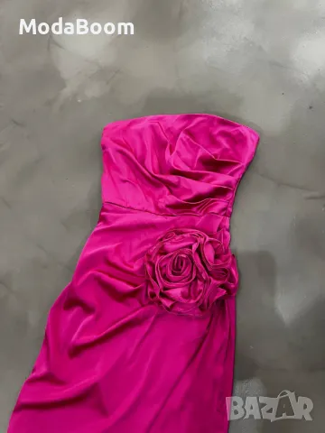 Розова дамска рокля , снимка 2 - Рокли - 48726184