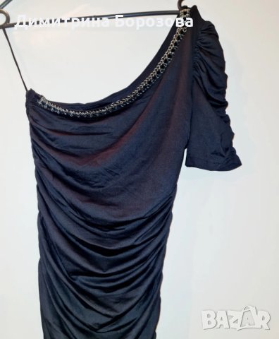 Дамска елегантна рокличка с един ръкав , снимка 3 - Рокли - 44329320