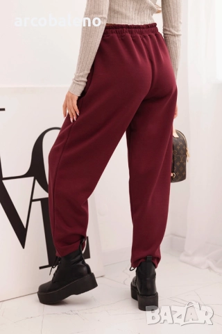 Елегантни дамски панталони с висока талия и връзка на талията, 5цвята , снимка 4 - Панталони - 52632114