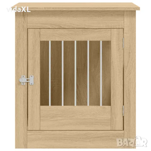 vidaXL Клетка за куче мебел, сонома дъб, 64,5x80x71см, инженерно дърво, снимка 7 - За кучета - 56148082