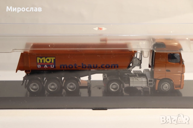 AWM H0 1/87 MERCEDES САМОСВАЛ KАМИОН МОДЕЛ TIR ГОНДОЛА, снимка 7 - Колекции - 52825794