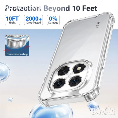 Прозрачен Калъф за Xiaomi Poco X7 5G - PC + TPU, 1.5mm Дебелина, Подсилени Ъгли с Airbag, 2.0mm Защи, снимка 3 - Калъфи, кейсове - 53563723