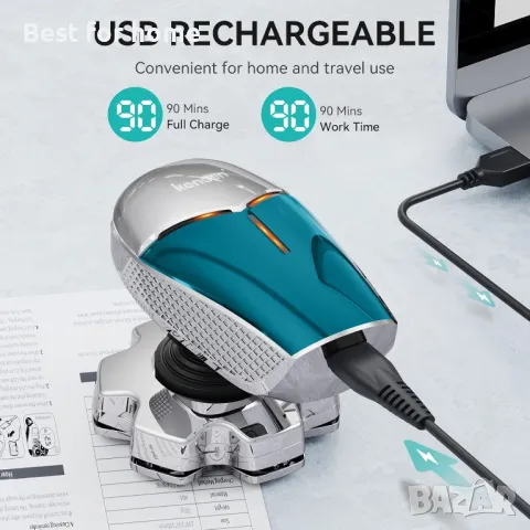 Електрическа самобръсначка с тример за коса за брада и нос, снимка 5 - Машинки за подстригване - 49466474