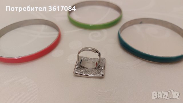 Комплект от три гривни и пръстен, снимка 4 - Пръстени - 39379343