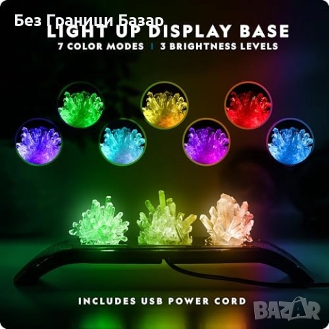 Нов STEM комплект за създаване на цветни кристали и минерална колекция, снимка 4 - Образователни игри - 51937770