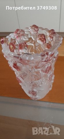 кристална ваза и поднос за торта, снимка 1 - Вази - 42243779