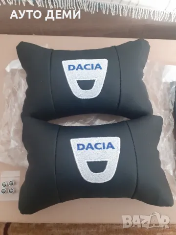 Качествени черни изцяло кожени възглавнички ,калъфи и капачки Дачиа, снимка 2 - Аксесоари и консумативи - 49413925