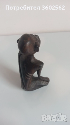 африканска дървена фигурка - ръчна изработка, снимка 3 - Статуетки - 51906317