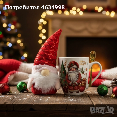 Коледен подаръчен комплект с чаша, лъжичка и мека играчка – моментална празнична атмосфера у дома, снимка 4 - Други стоки за дома - 52579359