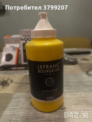 Фина акрилна боя, Lefranc & Bourgeois, лимоненожълто 169, 750 мл