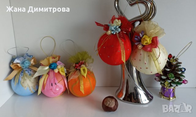 Ръчно изработени коледни топки , снимка 5 - Декорация за дома - 30211646