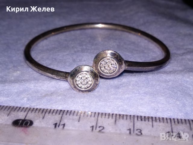 PANDORA ИЗЯЩНА СКЪПОЦЕННА ОТВАРЯЩА се СРЕБЪРНА ГРИВНА СРЕБРО S925 сЮВЕЛИРНО ФАСЕТИРАНИ ЦИРКОНИ 38747, снимка 7 - Гривни - 41741079