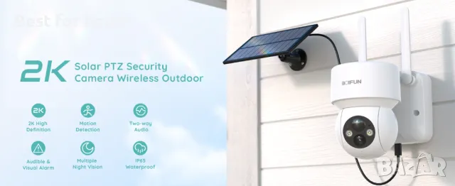 BOIFUN DQ201 Безжична външна камера със Соларен панел