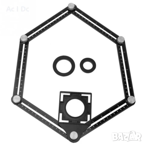 Шаблон за пренасяне на ъгли и отвори - 6 рамена, алуминиев, снимка 3 - Други инструменти - 51369678