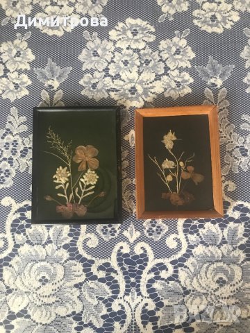 Картини със сухи цветя, рамки за снимки, рамки за снимки с паспарту, снимка 2 - Колекции - 41308926