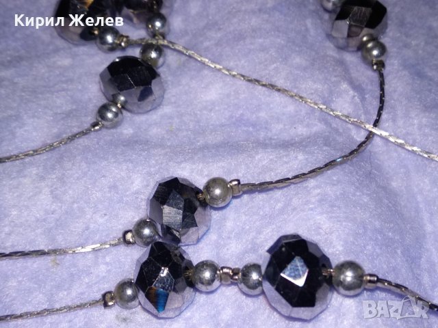 ШАРМАНТНО СРЕБРИСТО ВЕЧЕРНО ФЕШЪН АРТ КРИСТАЛНО КОЛИЕ 38644, снимка 6 - Колиета, медальони, синджири - 41648680