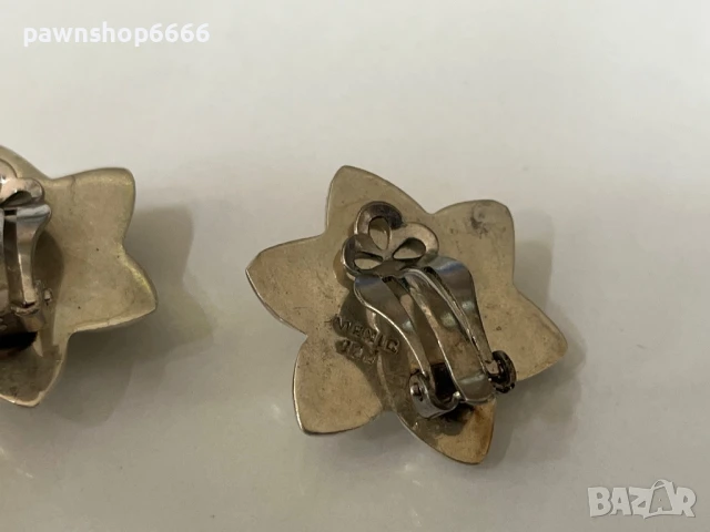 Сребърни обеци 925 / с печат Mexico /, снимка 6 - Обеци - 51041746