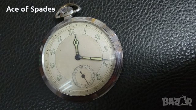Стар Мъжки Джобен Часовник Swiss Made? Germany?, снимка 5 - Антикварни и старинни предмети - 41648030
