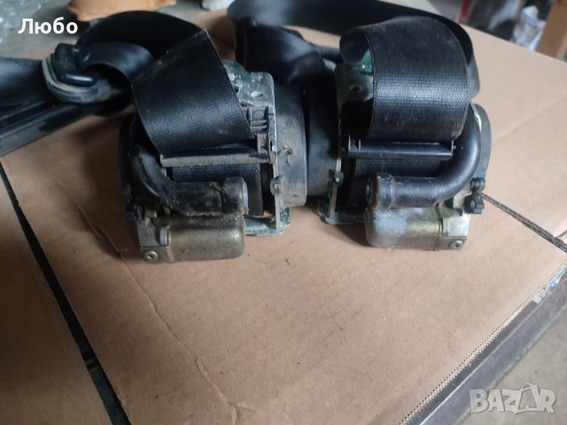 Преден ляв и десен колан с пиропатрон черни бежави кафеви за Ауди А6 ц6 4ф Audi A6 c6 4f, снимка 2 - Части - 41676508