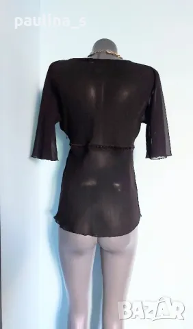 Три различни броя / Черна маркова блуза тип туника с къс ръкав , снимка 13 - Туники - 50397510