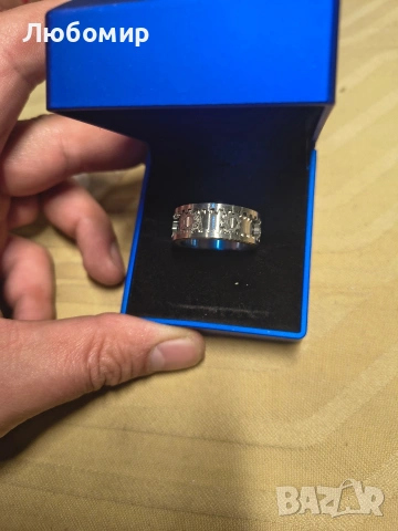 Въртящ се пръстен зъбен венец, неръждаема стомана, удобен декомпресионен пръстен,11 размер , снимка 3 - Пръстени - 53757106